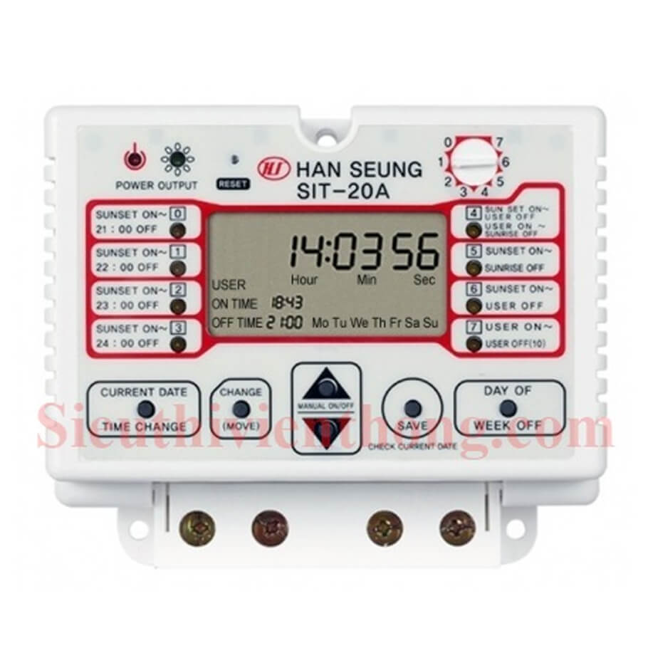 Công tắc hẹn thời gian kỹ thuật số cho chiếu sáng HAN SEUNG SIT-50